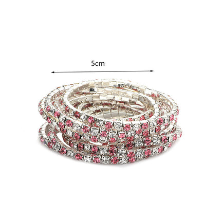 2.0mm Superfine Rhinestone Bracelet Stretch Bridal Bracelet Korean Style Single Row Flash Diamond Stretch Crystal Bracelet
