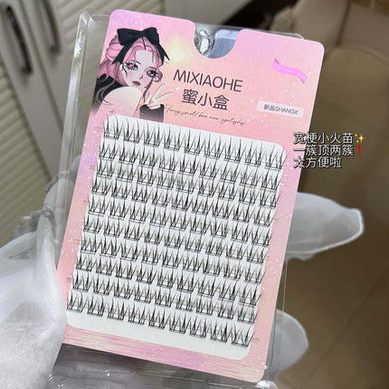 Honey Box's Popular Internet Celebrity Pseudo-No-Makeup Wide Stem Small Flame False Eyelashes Natural Artificial Large Capacity Single Cluster False Eyelashes