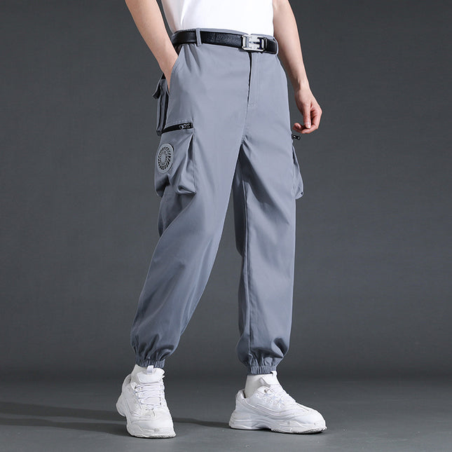 Summer Cooling Air Conditioning Pants with Fan Men's Pants Workers Workplace Clothes Charging Refrigeration Welder Labor Protection Work Pants Men