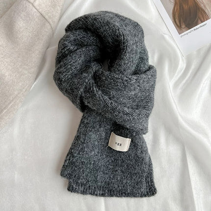 Clothing Matching Scarf Egg with Wool Yarn Scarf for Women Winter Knitted Warm Ins Student Neck Warmer for Men Cross-Border Label