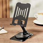 Obsidian black [full metal★360 degree rotation★Universal for mobile phones and tablets]