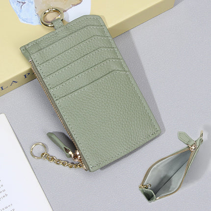 Japanese-style Genuine Leather Zipper Coin Small Wallet Top-layer Cowhide Multi-card Card Bag Ultra-thin Small Mini Coin Purse