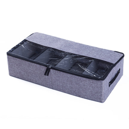 Household Folding Dustproof Shoe Box Seasonal Shoe Storage Artifact Bed Bottom Simple Storage Box Storage Layered Space-saving