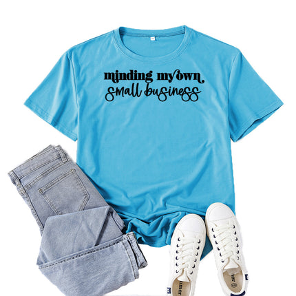 Amazon Supply Mimding My Own Small Business Printed Short-Sleeved Women's Casual Summer