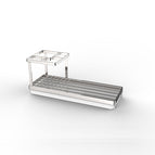 Curved toothbrush holder-stainless steel