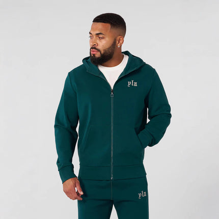Cross-border New YOUNGLA Casual Hooded Cardigan Sweater Men's Loose Gym Running Training Sports Long Sleeve