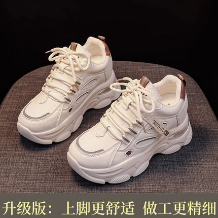 Women's Dad Sneakers with Hidden Height Increase, New Autumn Style, Thick-Soled, Versatile, Slimming, Casual Sports Shoes, Professional Shoes