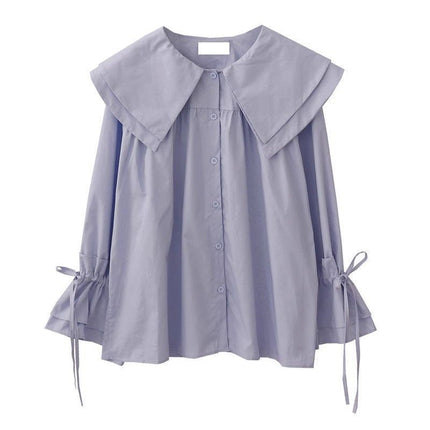 Autumn with a set of 2024 new plus size wear fake two-piece shirt top women's skirt two-piece set