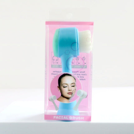 3D Silicone Double-sided Cleansing Brush Silicone Face Washing Brush Soft Hair Cleansing Brush Cleaning Pore Face Washing Instrument Massage Artifact