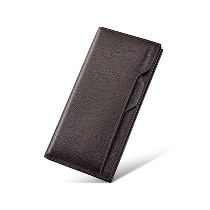 King Paul Wallet Men's Long Men's Wallet Anti-theft Brush Wallet Driver's License Bag Cowhide Large Capacity Wallet