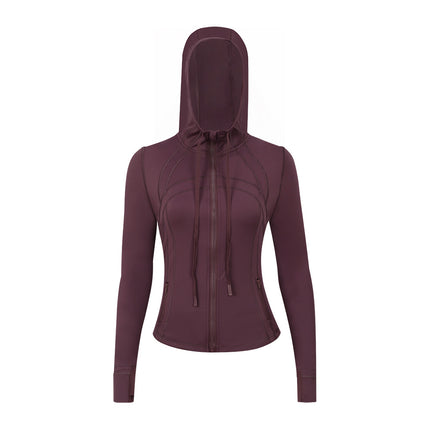 Lulu Original Label Define Yoga Wear Hooded Jacket Jacket Top Breathable Sports Fitness Wear Spring & Fall Women's