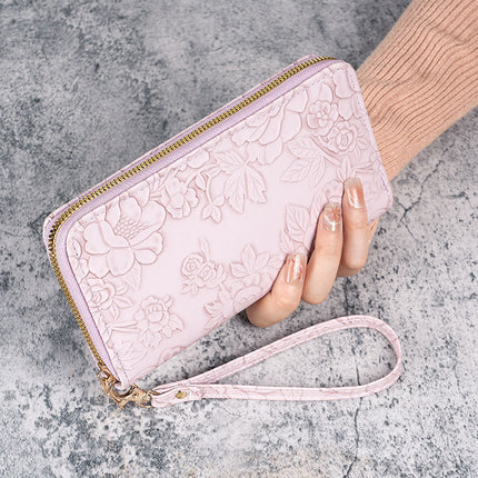 Factory new wallet women's long Korean fashion hand-held change purse zipper multi-functional women's mobile phone bag