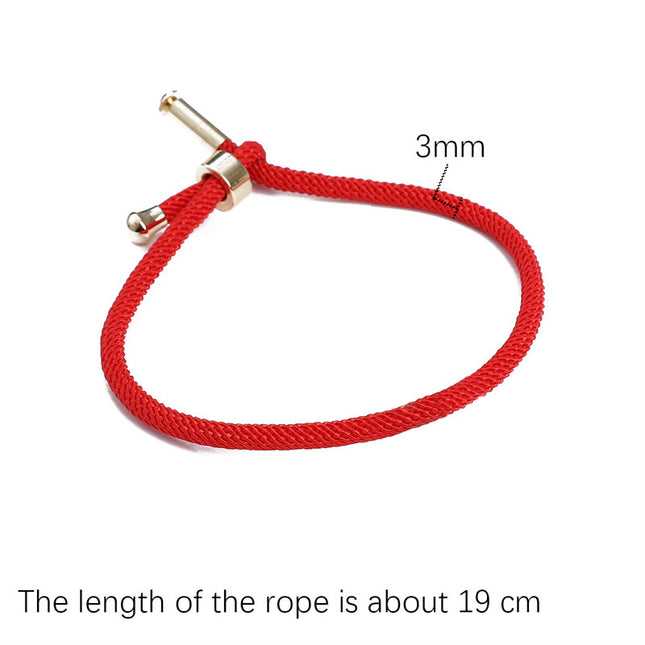 Handmade DIY Semi-finished Adjustable New Year Braided Rope Benmingnian Red Rope Jewelry Accessories Material Beaded Hand Rope