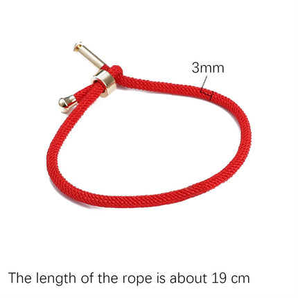 Handmade DIY Semi-finished Adjustable New Year Braided Rope Benmingnian Red Rope Jewelry Accessories Material Beaded Hand Rope
