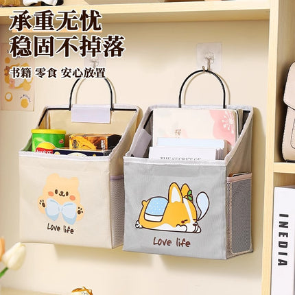 Student Dormitory Storage Bag with Bedside Hooks, Multifunctional Dormitory Storage, Multi-Pocket Wall-Mounted Storage Bag