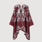 Slit scarf-burgundy