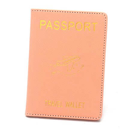 Rfid Anti-Magnetic Airplane Passport Holder Leather Luggage Tag Set Hidden Luggage Identification Card Holder Cross-Border In-Stock