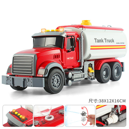 Cross-border simulation trailer toy inertia flat rescue large engineering car boy road transport toy car wholesale