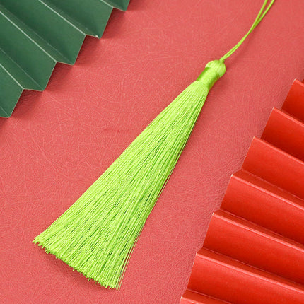 13cm Closed Tassel Fan Accessories Chinese Style Fan Pendant Bookmark Clothing Hanging Spike Accessories Jewelry Decoration Tassel