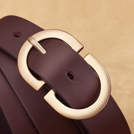 King Paul Belt Women Genuine Leather Pin Buckle Cowhide Belt Women Fashion Trendy Belt Women's New Wholesale