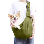 Cat bag slung 65*30*80CM / Army Green buckle adjustable pet bag