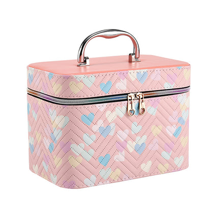 Cosmetic bag large capacity high-end feeling ins style high-value with mirror portable waterproof multifunctional portable storage