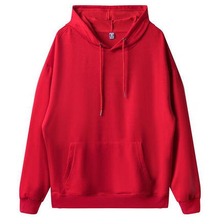 American fashion brand 260g pullover casual loose hooded sweater dopamine solid color heavy shoulder hoodie in spring and autumn
