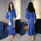 Blue Sketch Flower / Foreign large edition One Size (recommended above 165cm, 90kg -180kg)