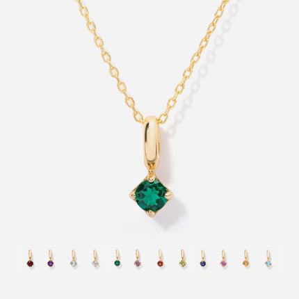 European and American Fashion Free Assembly DIY Accessories Twelve Birthstones December Birthstone Pendant Colorful Zircon Color Retention
