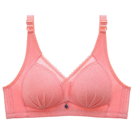 Cross-border plus size Full Cup Adjustable Mother Underwear Push-up Side Tight and Lift Top Top Tumei Back Non-rimped Bra