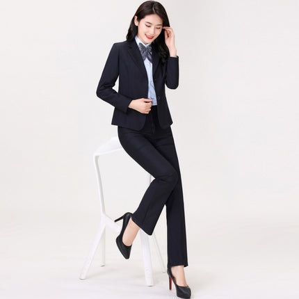 genuine goods wool suit suit women's 2024 new autumn and winter high-end gas professional suit formal work clothes two-piece set