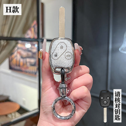 Suitable for pictures Accord key case Fit Odyssey Civic Vanguard CRV straight plate protection key holder male