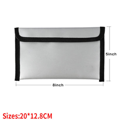 Factory Direct Sales High Temperature Resistant Fireproof Document Bag Silicone Fiberglass Household Commercial Safety Flame Retardant Storage Bag with Certification