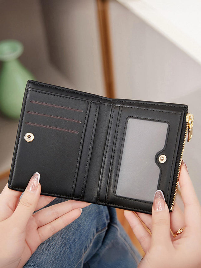Women's Short Wallet 2024 New Fresh Crocodile Pattern Two-fold Coin Purse Simple Fashion Card Storage Bag