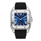 Black with silver shell and blue surface