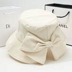 [solid color notched bow] off-white / One size fits all