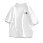 [high quality cotton short sleeves] white no worries / S