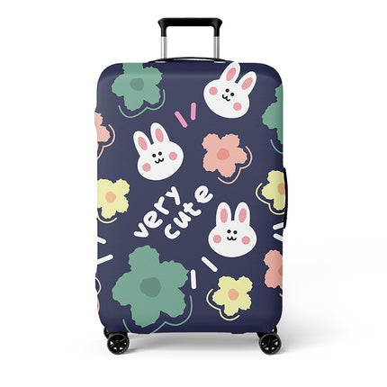 Double-Opening Elastic Suitcase Cover, Thickened Luggage Protective Cover, Travel Suitcase Dustproof Trolley Case, Cartoon Cute Design