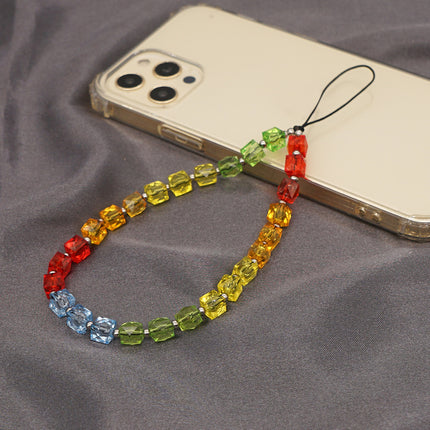 Factory direct supply handmade beaded mobile phone lanyard bluetooth speaker lanyard flashlight fan selfie stick U disk sling