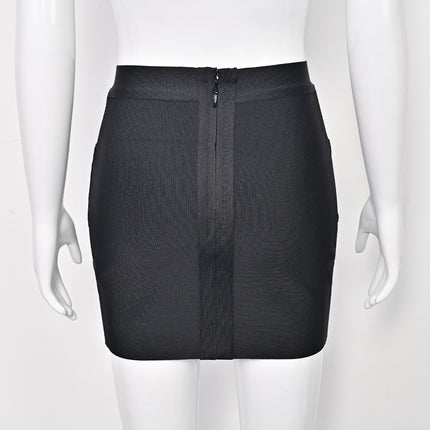 European and American Style Sexy Cross-Over Ultra-Short Skirt, High-Waisted Slit Bandage Bodycon Skirt, Nightclub Mini Skirt, Women's Clothing for Night Clubbing and Parties
