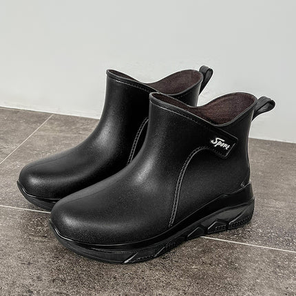 Fashionable Short-Tube Outdoor Women's Shoes, Versatile Sweet Water Shoes, Non-Slip Women's Rubber Slip-On Water Boots