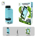 [english small package] portable microscope handheld stand-alone (sd225) blue