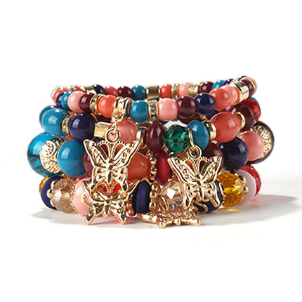 European and American Cross-Border Hot-Selling New Bohemian Bracelets Creative Tassel Multi-Layer Beaded Bracelets Fashion Jewelry