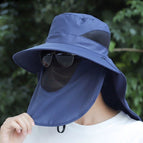 Half shawl outdoor (navy blue) / Free size