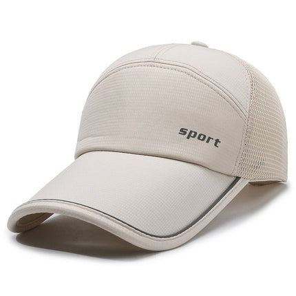 Summer new outdoor extended eaves quick-drying baseball cap men's and women's sunshade sunscreen cap breathable net cap casual cap