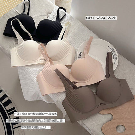 325 light baroque simple one-piece seamless nude pull-up bra underwear small chest pull-up bra bra