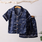 110cm recommended height 100-110cm / 2131-dark blue polar bear Ice Silk set