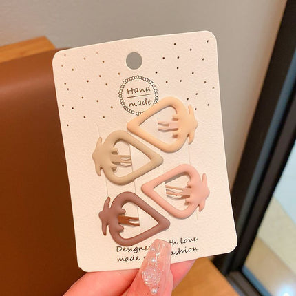 Milky Coffee Color Star Hairpin Baby Broken Hair Bb Clip Does Not Hurt Hair Little Girl Bangs Clip 2023 New Kidsren's Hairpin