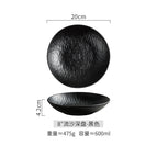 [quicksand] 8inch deep plate-matte black