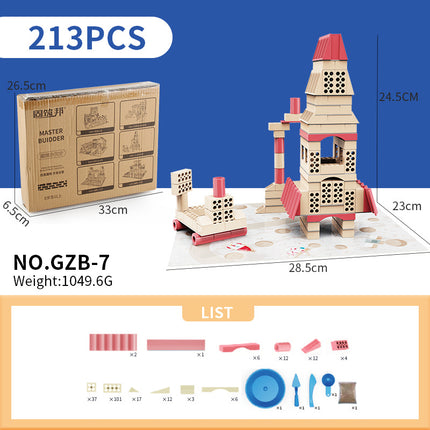 Cross-border New Products Mason Brick Building Mini Brick Hand-assembled Building House Villa Model Toys